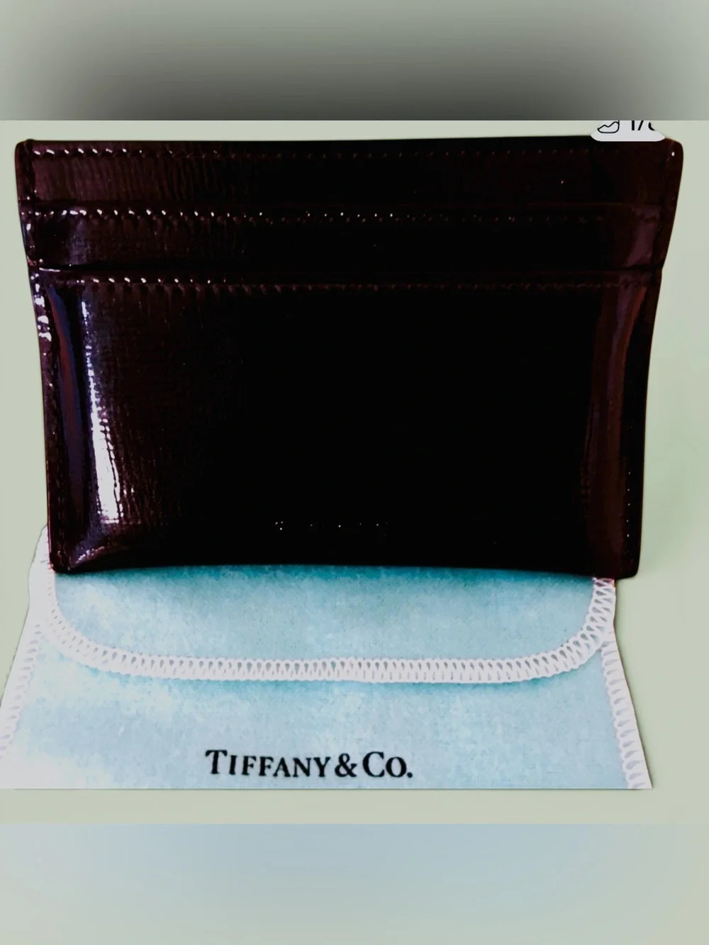 Tiffany & Co. Patent Leather Glossy Leather Card Case